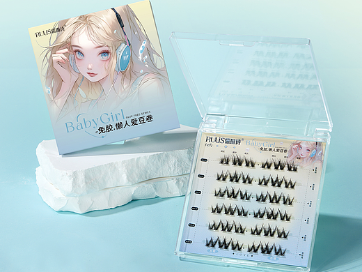 美妆产品设计-假睫毛（夏日气泡水）