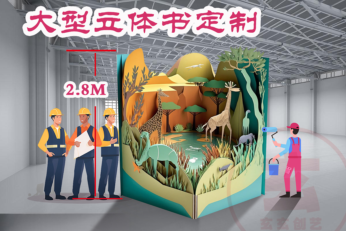 大型立体书定制-3D立体书大型书-机关书大型立体书定制