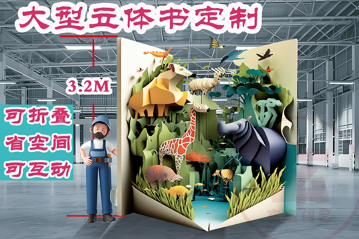 大型机关立体书-大型折叠书互动书-舞台机关书
