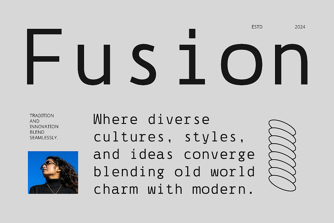 北欧现代等距时尚广告文创海报封面标题无衬线英文字体