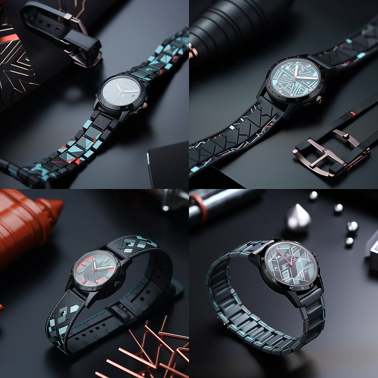 AI生成创意表带图（图ZMzgzMDE3ODU2） - AI作品 - 站酷设计师半城繁华半城梦原创素材 - 站酷ZCOOL