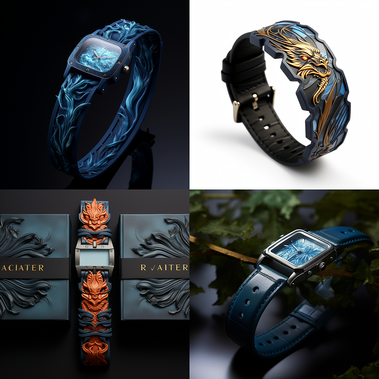 AI生成创意表带图（图ZMzgzMDE3OTQ0） - AI作品 - 站酷设计师半城繁华半城梦原创素材 - 站酷ZCOOL