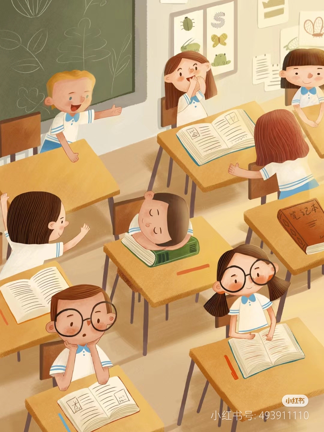 学生系列（图ZMzgzMDI1MjEy） - 儿童插画 - 站酷设计师花橘子插画原创素材 - 站酷ZCOOL
