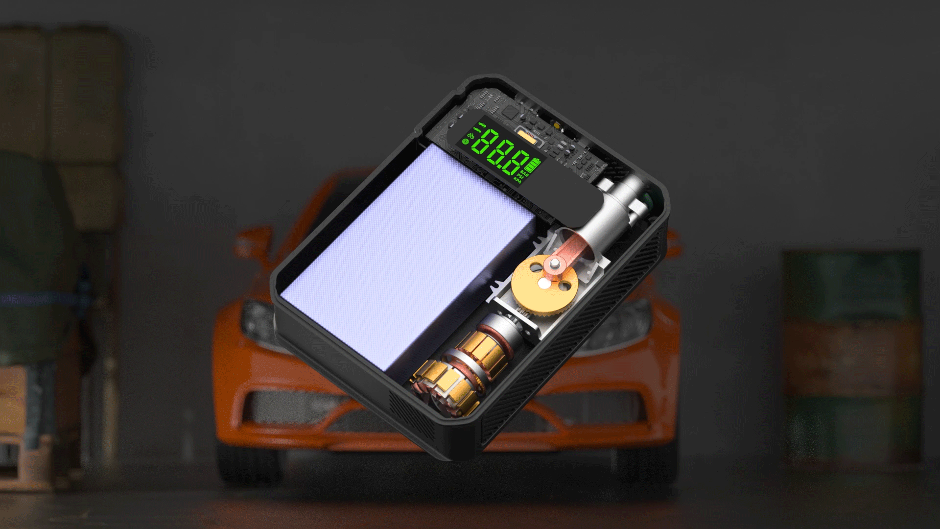 ASPERX 品牌 打气泵电源产品视频渲染