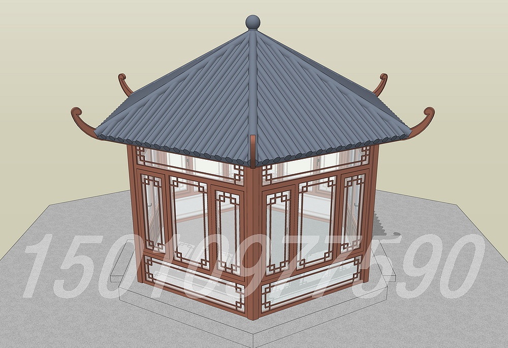 铝合金凉亭效果图