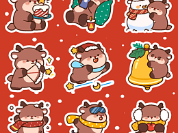 圣诞麋鹿IP小表情