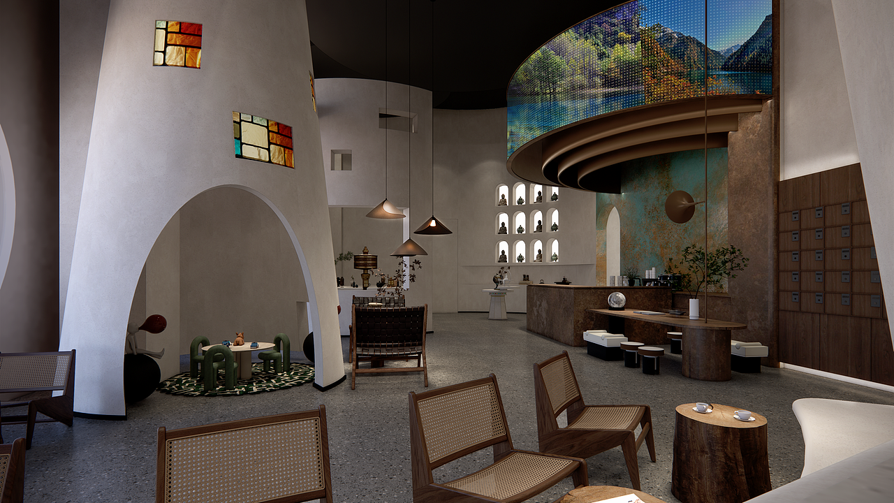 侘寂接待中心（图ZMzgzMDQ5OTU2） - 商业空间设计 - 站酷设计师A阿雪原创素材 - 站酷ZCOOL