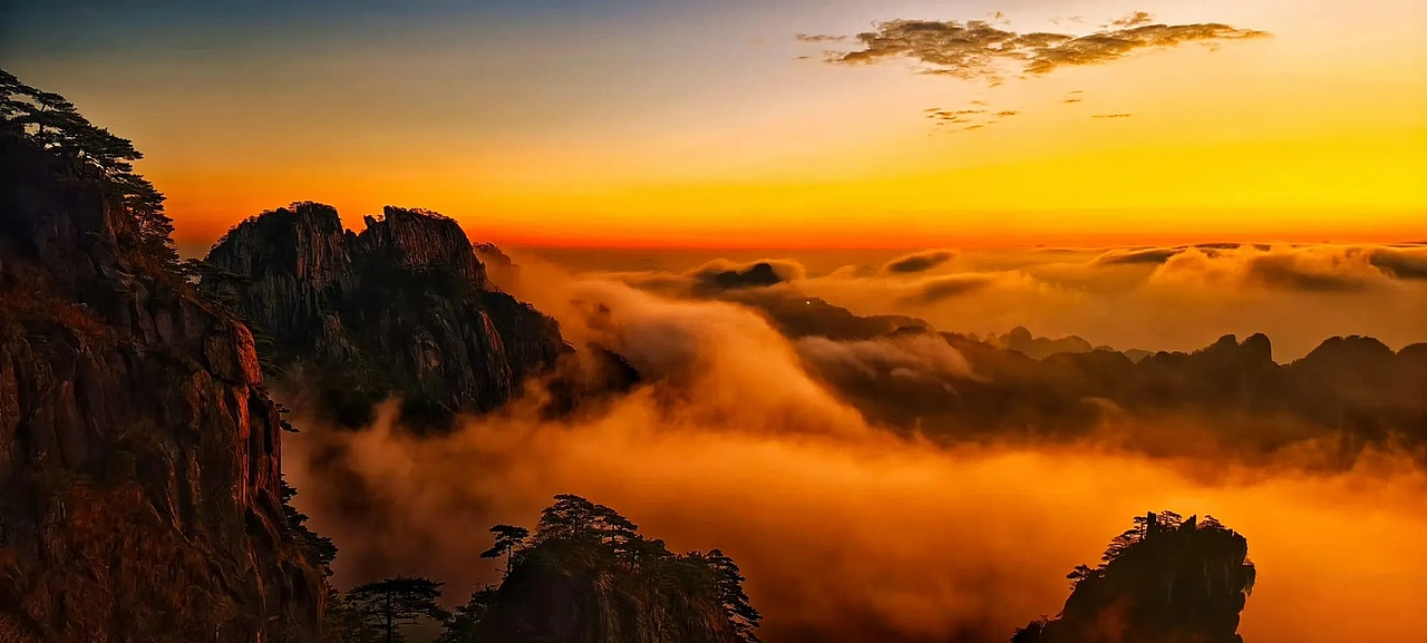 黄昏下的山暖叠嶂（图ZMzgzMDUxNjYw） - 风光摄影 - 站酷设计师子白七原创素材 - 站酷ZCOOL