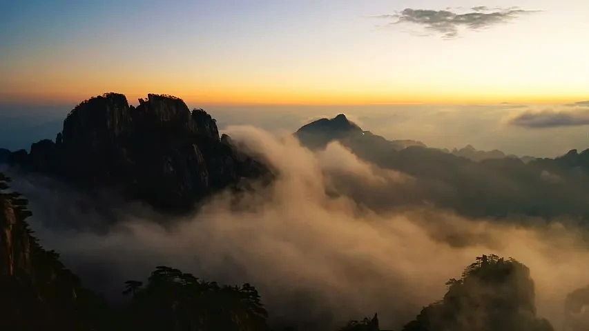 黄昏下的山暖叠嶂（图ZMzgzMDUxNjcy） - 风光摄影 - 站酷设计师子白七原创素材 - 站酷ZCOOL