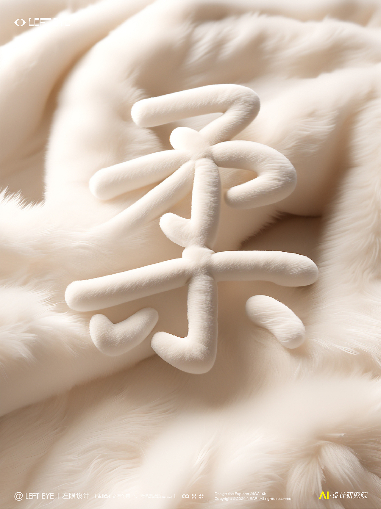 AIGC·暖冬毛绒字