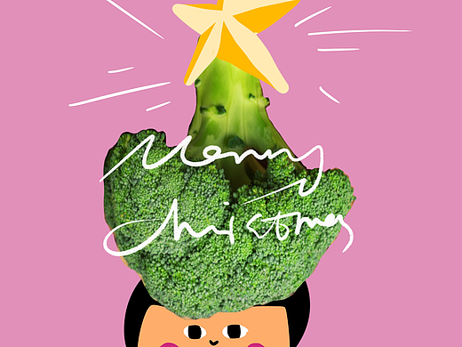 食物插画--圣诞树-Merry Christmas