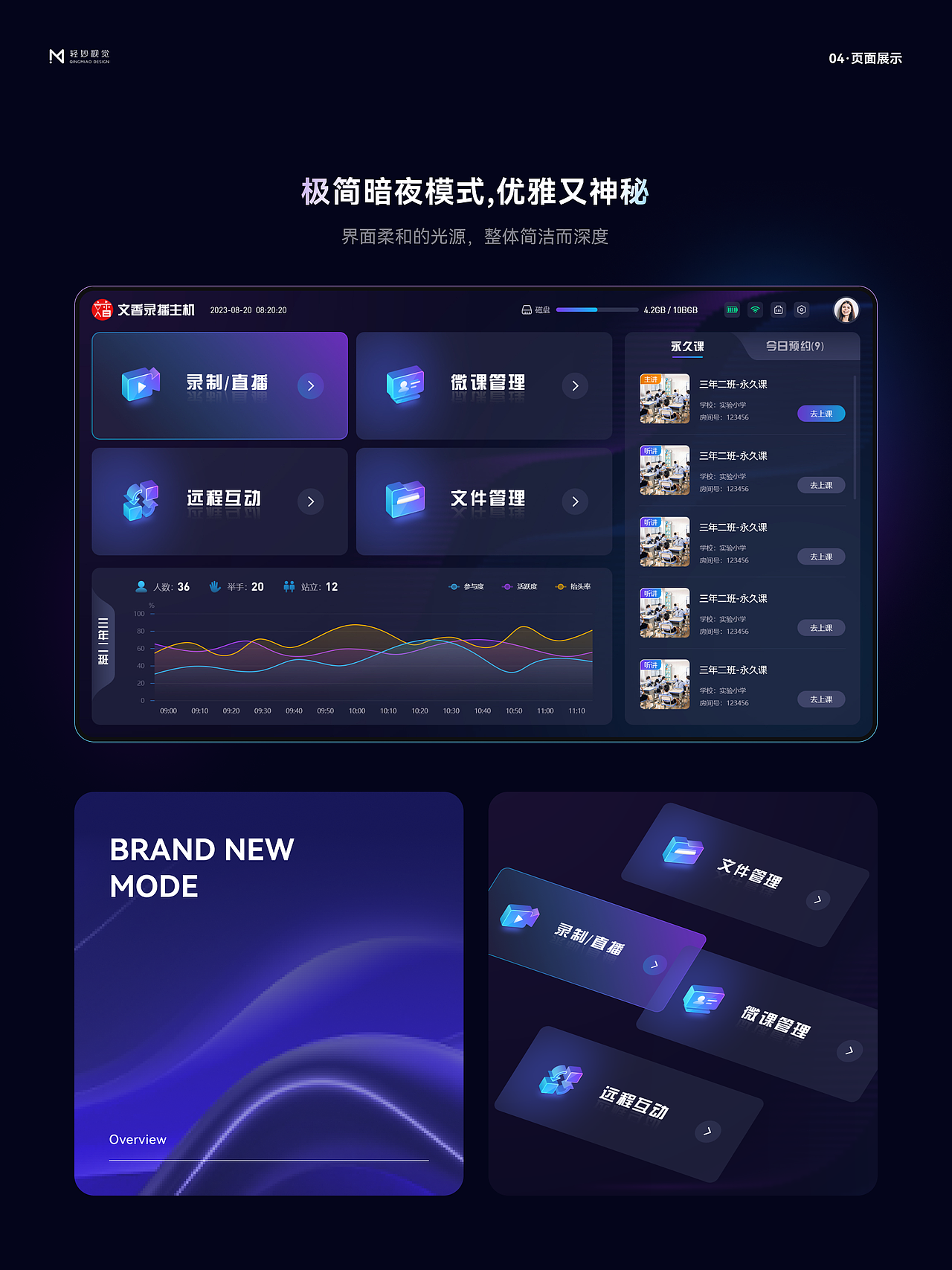 🎓课程录播系统UI设计（图ZMzgzMDgzMjQ4） - 软件界面 - 站酷设计师轻妙设计原创素材 - 站酷ZCOOL