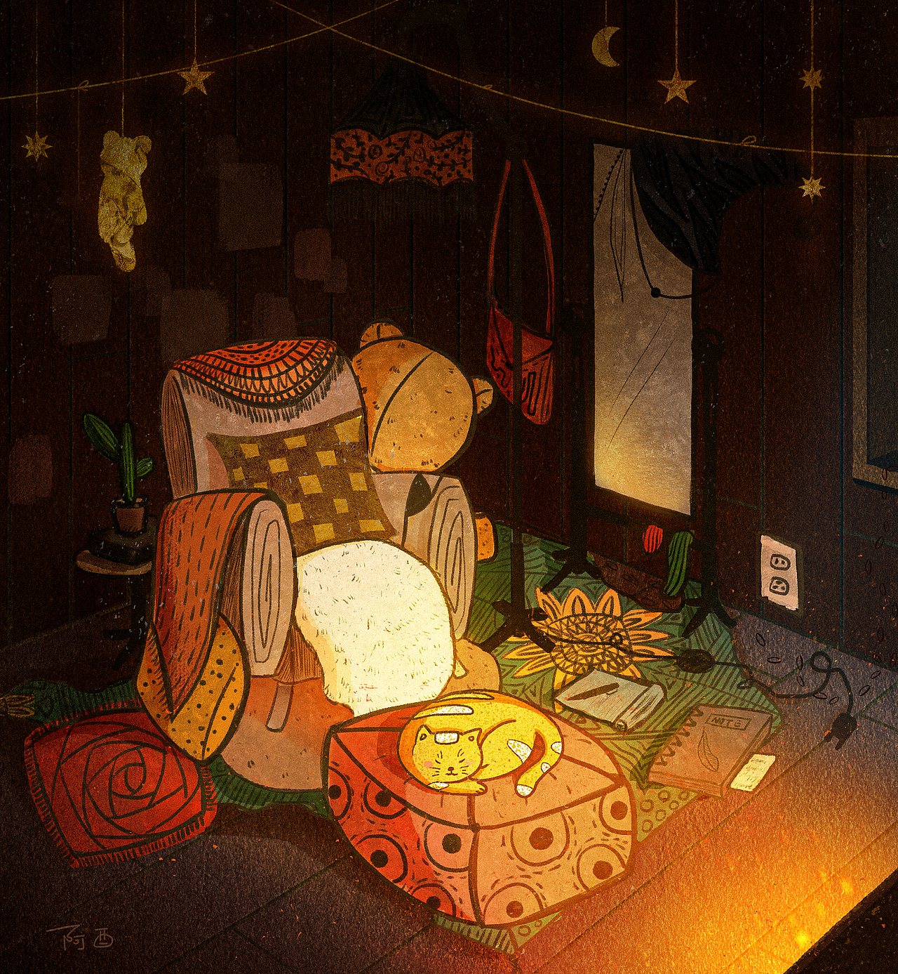 intj梦中情屋（图ZMzgzMDgzNjU2） - 创作习作 - 站酷设计师阿酉是插画师喔原创素材 - 站酷ZCOOL