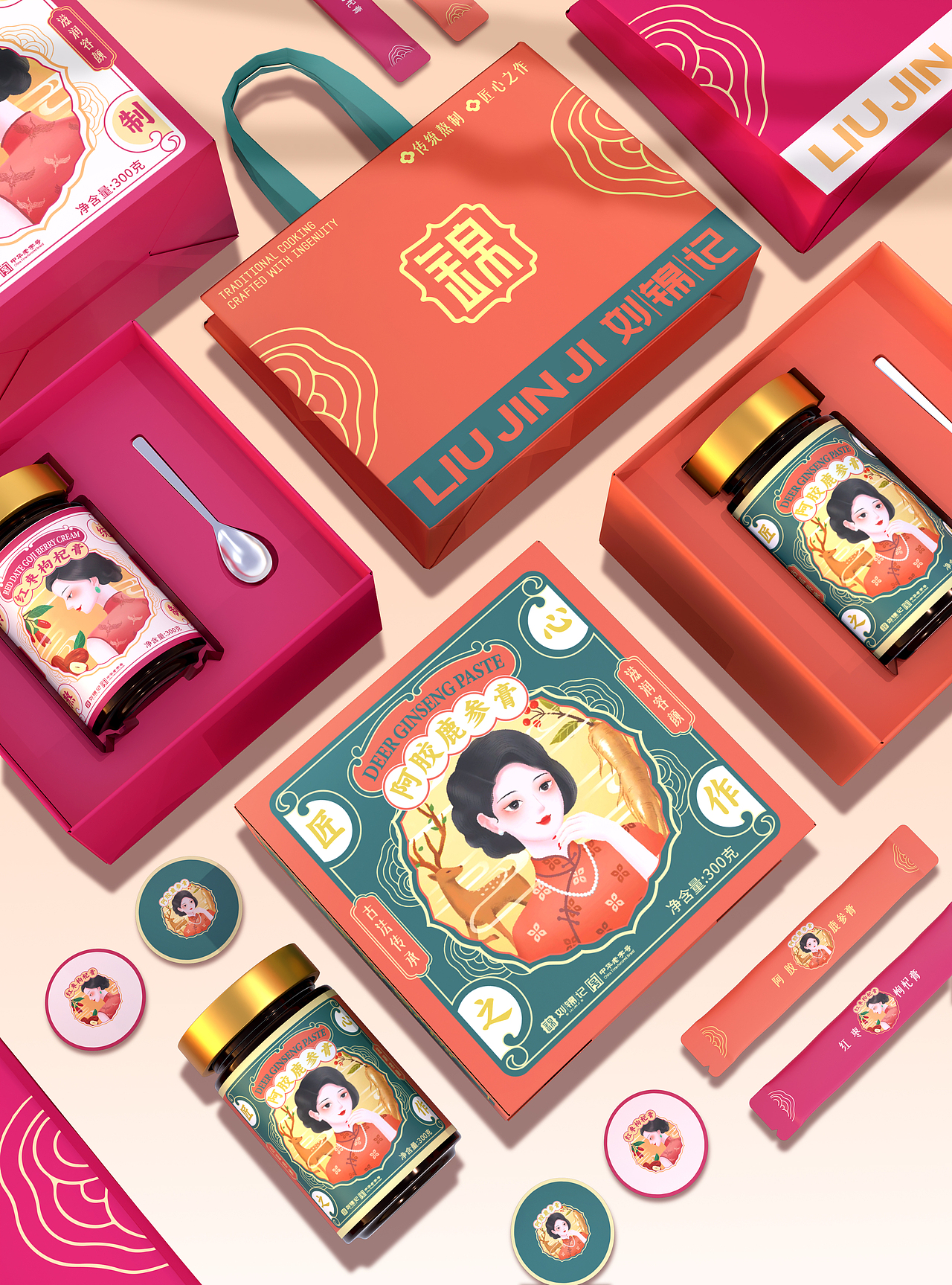 原创 | 刘锦记•阿胶鹿参膏•包装设计