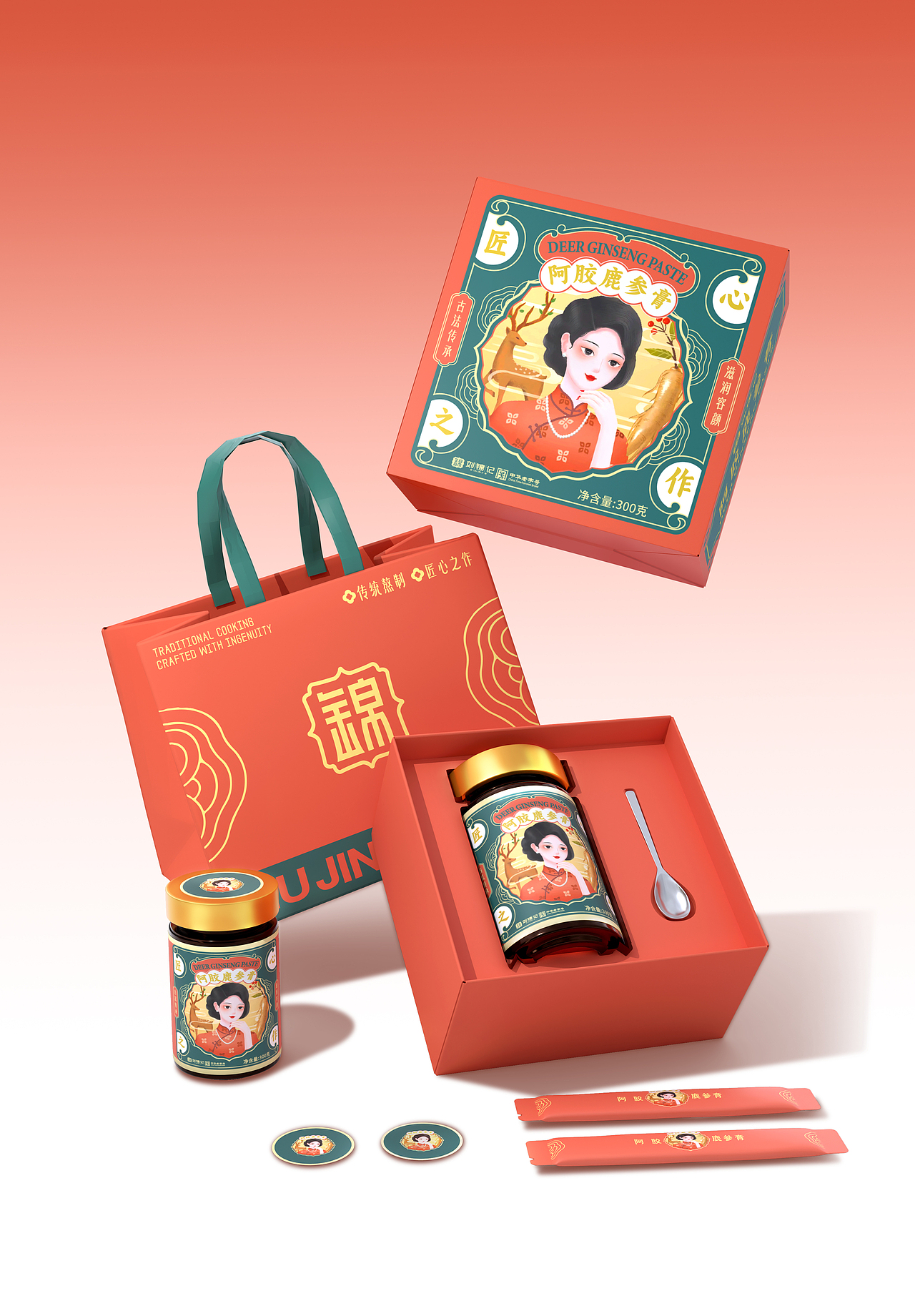 原创 | 刘锦记•阿胶鹿参膏•包装设计