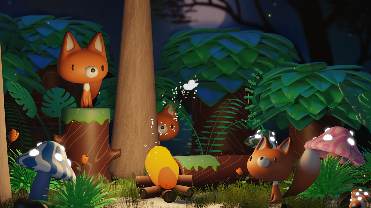 小狐狸篝火晚会