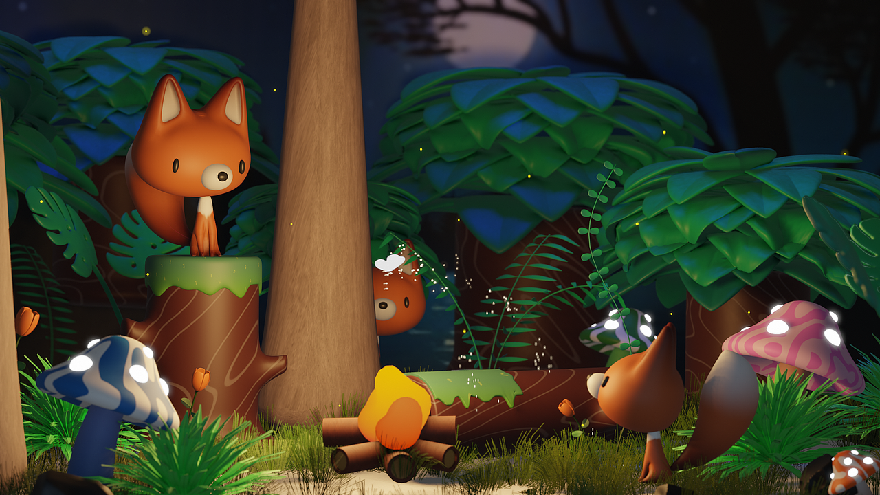 小狐狸篝火晚会