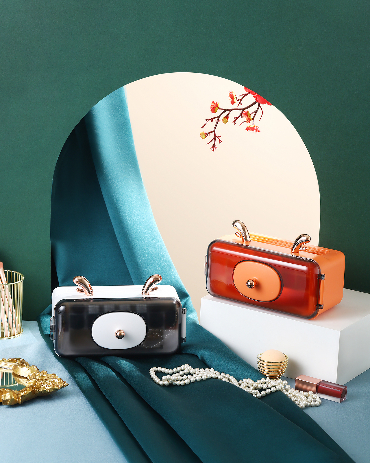 口红收纳盒の收纳百货拍摄