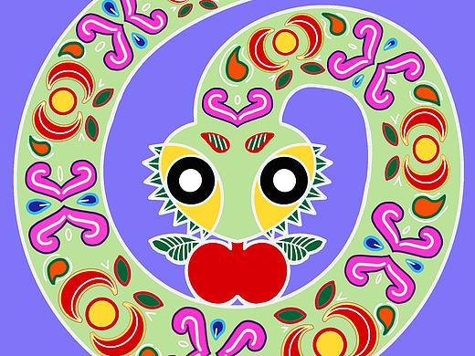 蛇年平安（個人主頁-ZNzExMTQ5MDQ=） - 圖案 - 站酷設(shè)計師小恰角原創(chuàng)素材 - 站酷ZCOOL