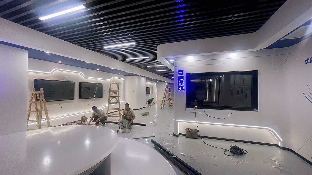 百舸争流展区建设风采