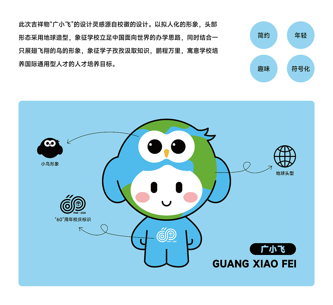 广小飞 | 广外60周年校庆IP形象设计（图ZMzgzMTU5MjIw） - IP形象 - 站酷设计师ChiLeungTse原创素材 - 站酷ZCOOL
