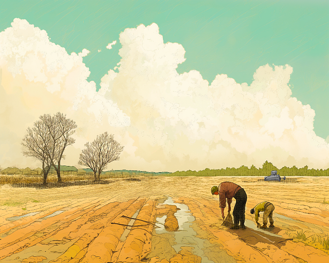 AIGC案例:《袁隆平》系列艺术插画