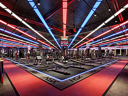 ❤️💙💛赛博朋克科幻工业风美式健身铁馆设计🦾