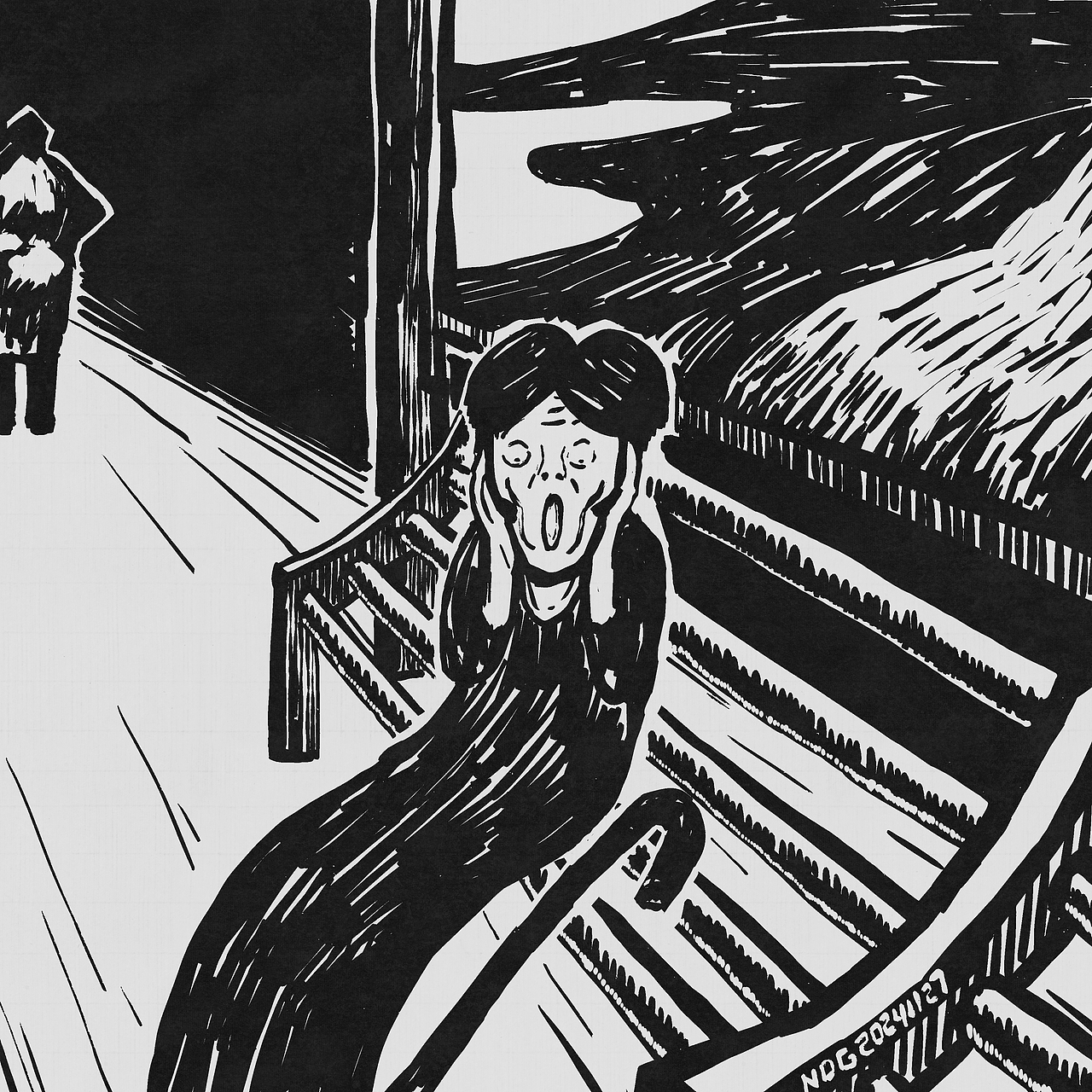 我的2024“人日”小漫画（图ZMzgzMTgwMzg0） - 单幅漫画 - 站酷设计师聂敦格原创素材 - 站酷ZCOOL