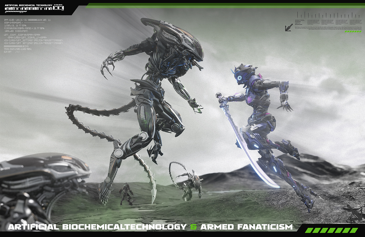 注意!【人造生化机械异形】Mechanical Alien来袭(图ZMzgzMTgzODky) - 人物/生物 - 站酷设计师科幻师兄原创素材 - 站酷ZCOOL