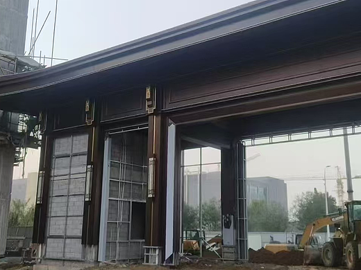 售楼部整装金属门楼 金属连廊、金属亭子定做