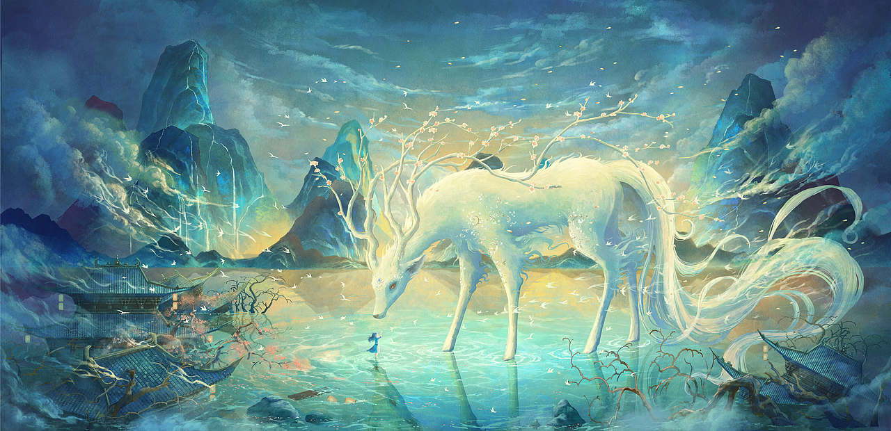 古风插画（图ZMzgzMjEwMTI4） - 艺术插画 - 站酷设计师俊逸水彩原创素材 - 站酷ZCOOL