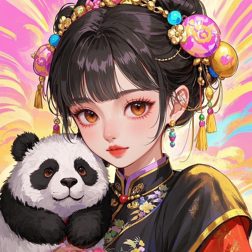 头像 | 国风熊猫少女AI制作
