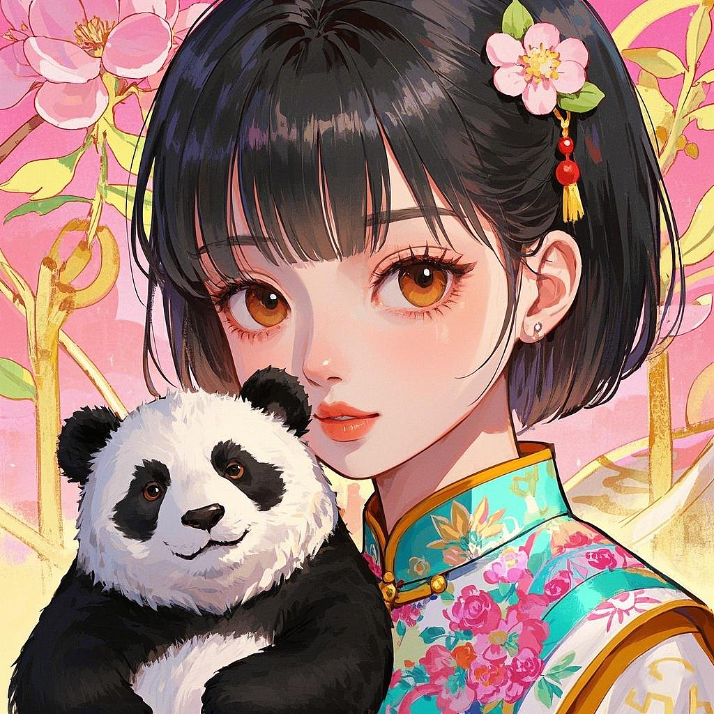 头像 | 国风熊猫少女AI制作