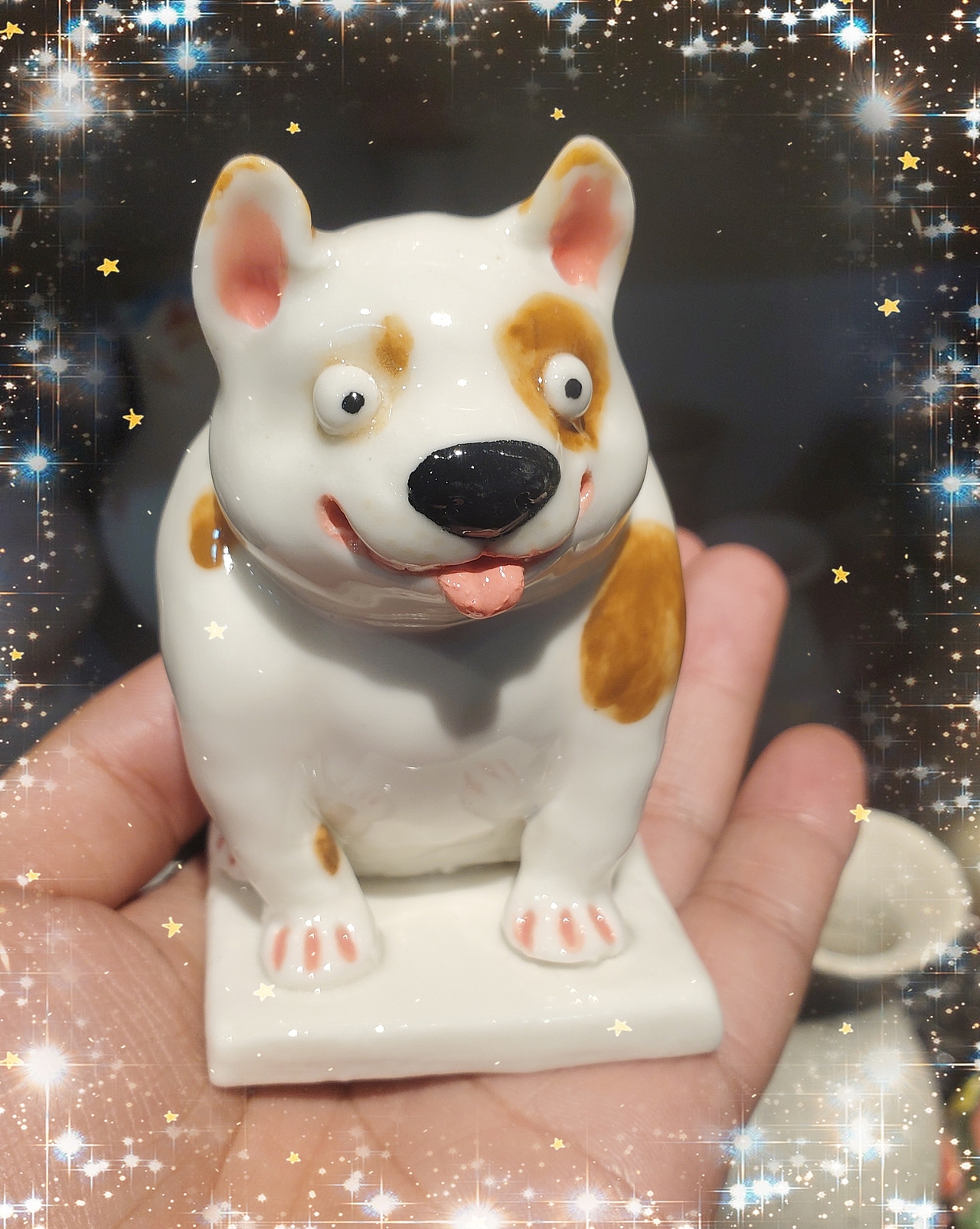 手捏陶艺小土狗塑新社潘小駑