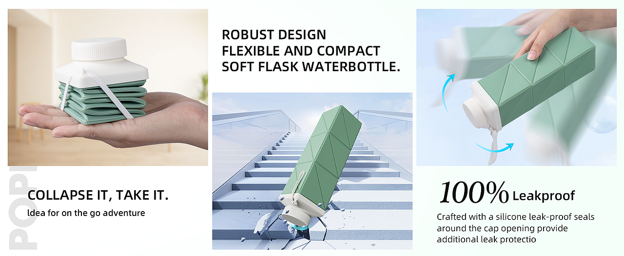 塑料折叠水杯排版