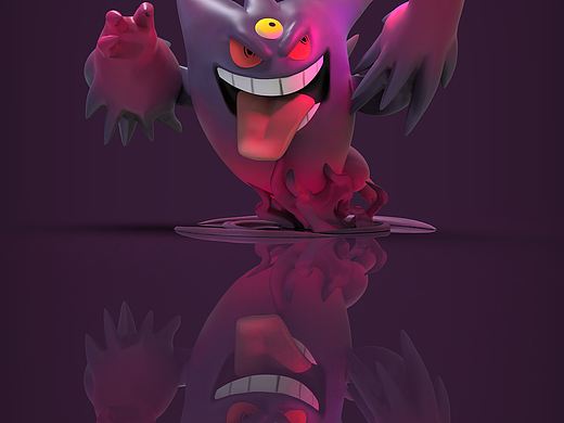 Mega耿鬼大揭秘！暗影球技能动态效果超酷炫！（个人主页-ZNzExMjU0OTY=） - 手办/模玩 - 站酷设计师德小胖原创素材 - 站酷ZCOOL