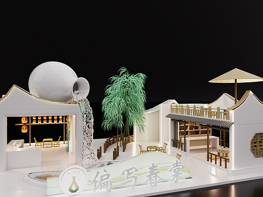 【Maya场景建模】展厅场景 偏写春棠