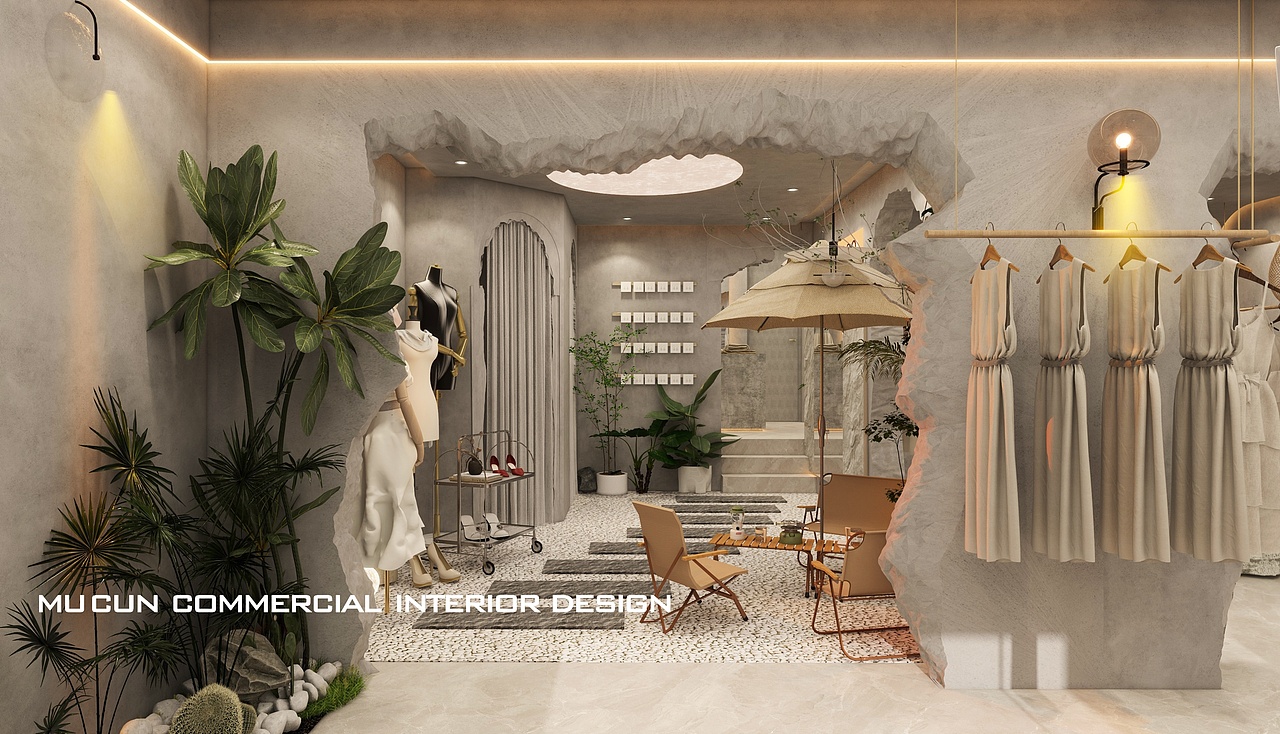 100平服装店也可以打造成混搭的空间，轻松的氛围（图ZMzgzMjU5MDY0） - 商业空间设计 - 站酷设计师木村空间美学原创素材 - 站酷ZCOOL