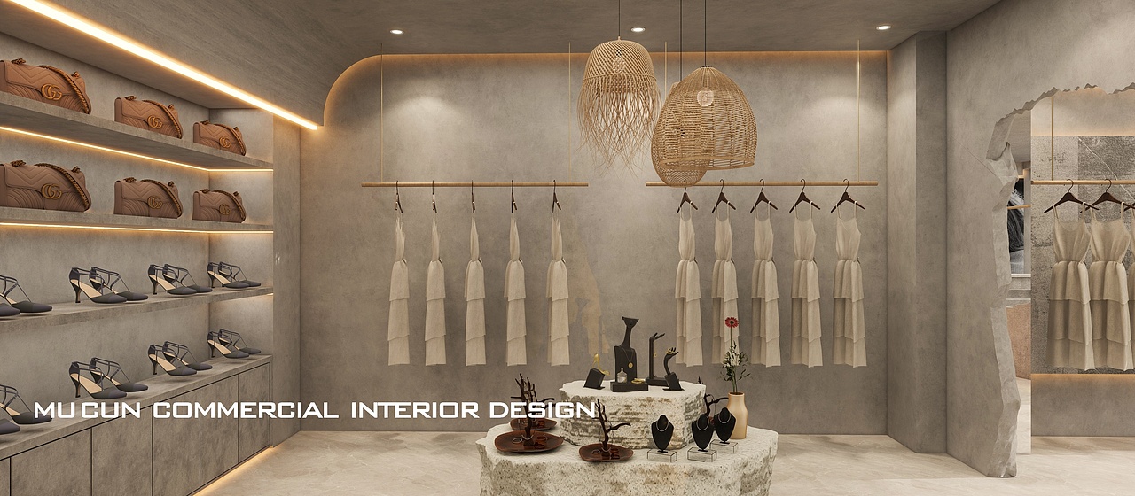 100平服装店也可以打造成混搭的空间，轻松的氛围（图ZMzgzMjU5MDY4） - 商业空间设计 - 站酷设计师木村空间美学原创素材 - 站酷ZCOOL