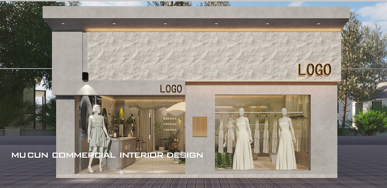 100平服装店也可以打造成混搭的空间，轻松的氛围（图ZMzgzMjU5MDg4） - 商业空间设计 - 站酷设计师木村空间美学原创素材 - 站酷ZCOOL