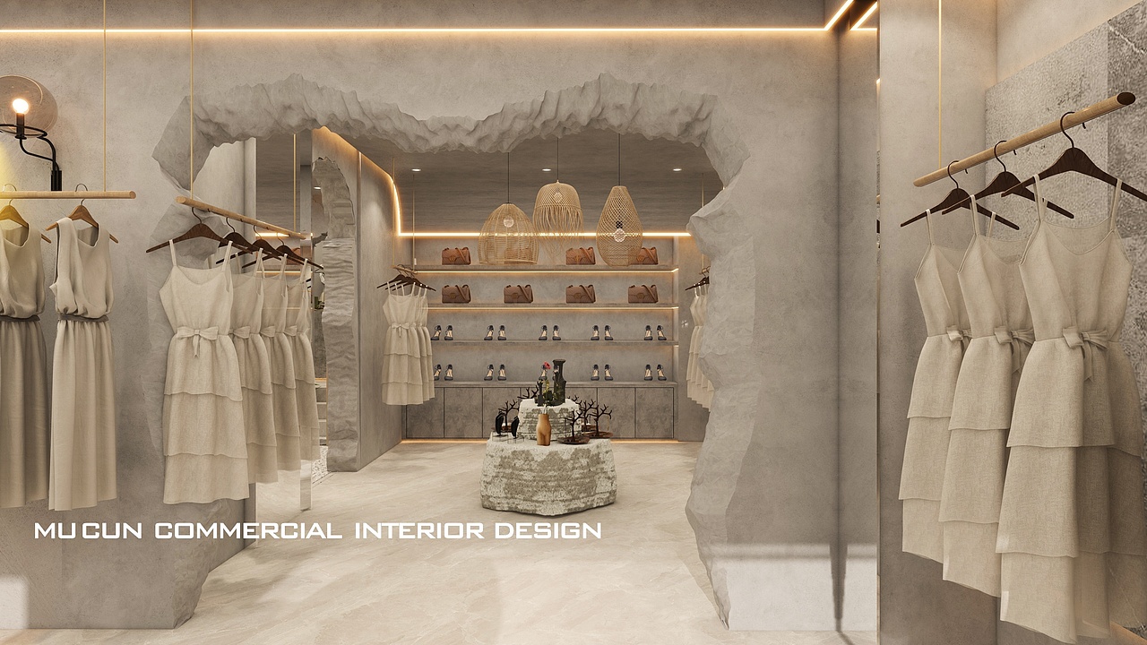 100平服装店也可以打造成混搭的空间，轻松的氛围（图ZMzgzMjU5MDgw） - 商业空间设计 - 站酷设计师木村空间美学原创素材 - 站酷ZCOOL