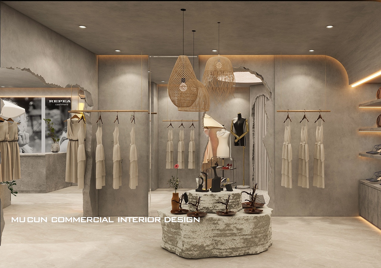 100平服装店也可以打造成混搭的空间，轻松的氛围（图ZMzgzMjU5MTAw） - 商业空间设计 - 站酷设计师木村空间美学原创素材 - 站酷ZCOOL