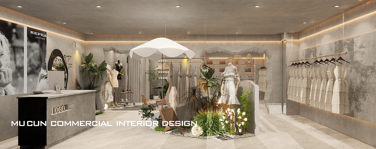 100平服装店也可以打造成混搭的空间，轻松的氛围（图ZMzgzMjU5MTA0） - 商业空间设计 - 站酷设计师木村空间美学原创素材 - 站酷ZCOOL