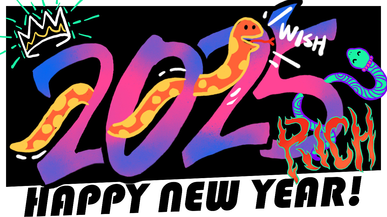 2025新年主题贴纸设计(图ZMzgzMjYzMjgw) - 新锐潮流插画 - 站酷设计师元味设计原创素材 - 站酷ZCOOL