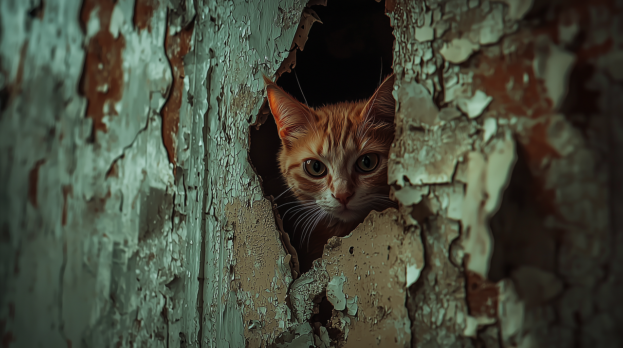 【小猫文明传说】穿越去恐怖电影（图ZMzgzMjY1ODEy） - 宠物摄影 - 站酷设计师李冒冒原创素材 - 站酷ZCOOL