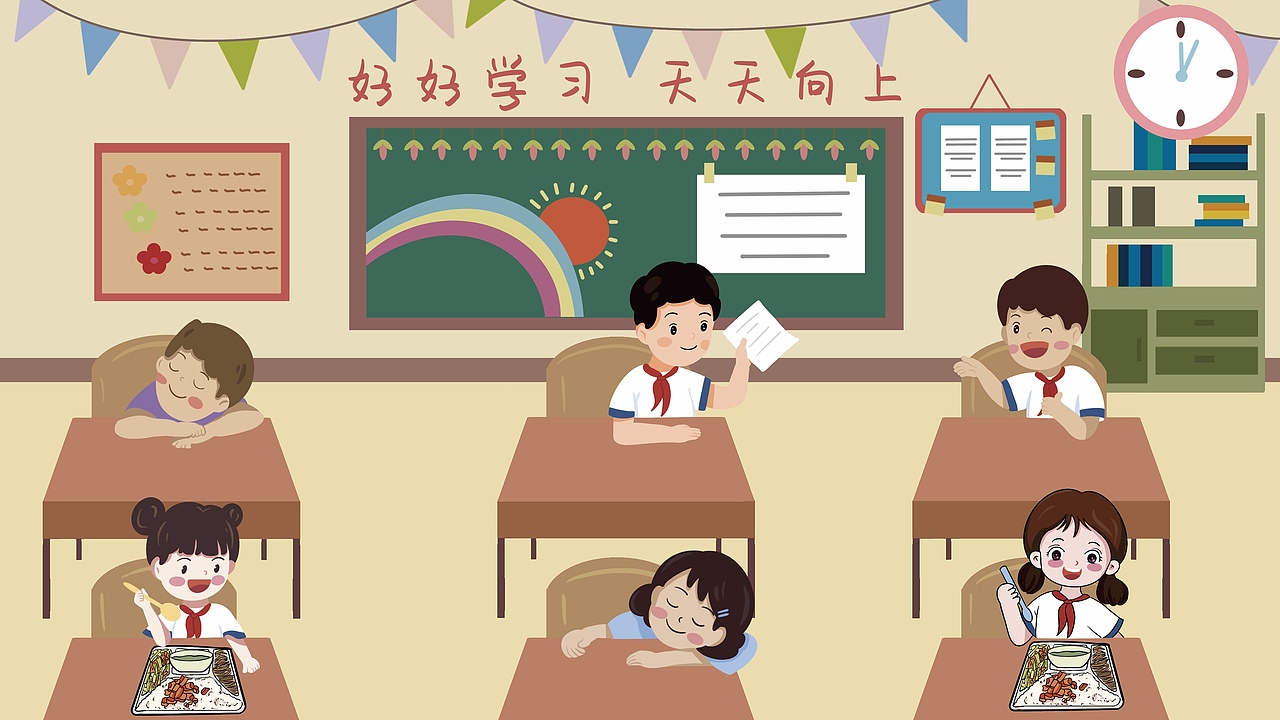 绘本插画｜儿童上学扁平绘本（图ZMzgzMjY2NTAw） - 绘本 - 站酷设计师青木文化原创素材 - 站酷ZCOOL