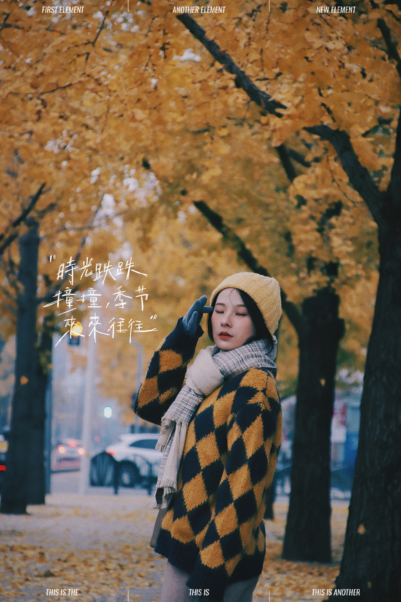 深秋的银杏大道