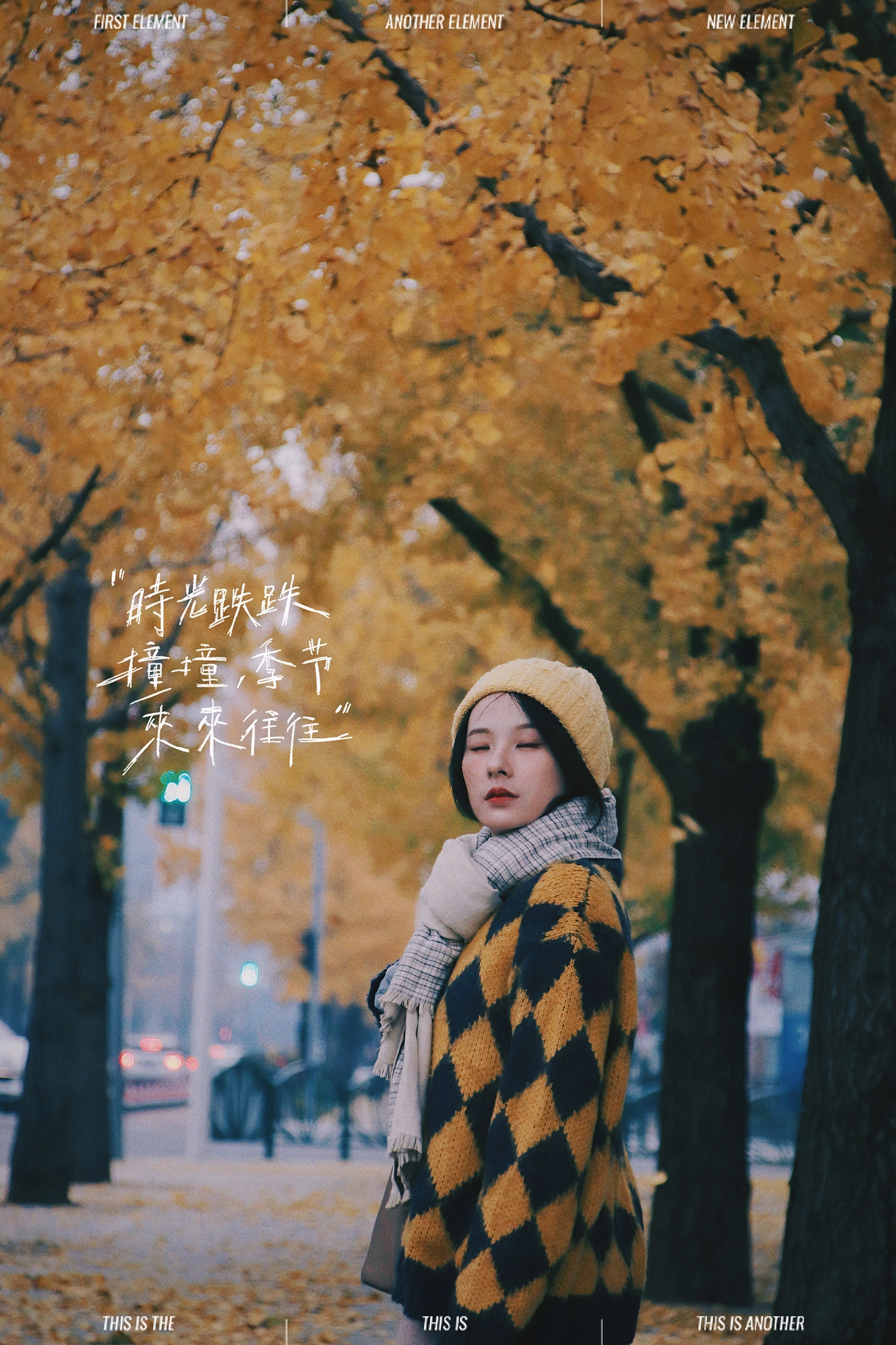 深秋的银杏大道