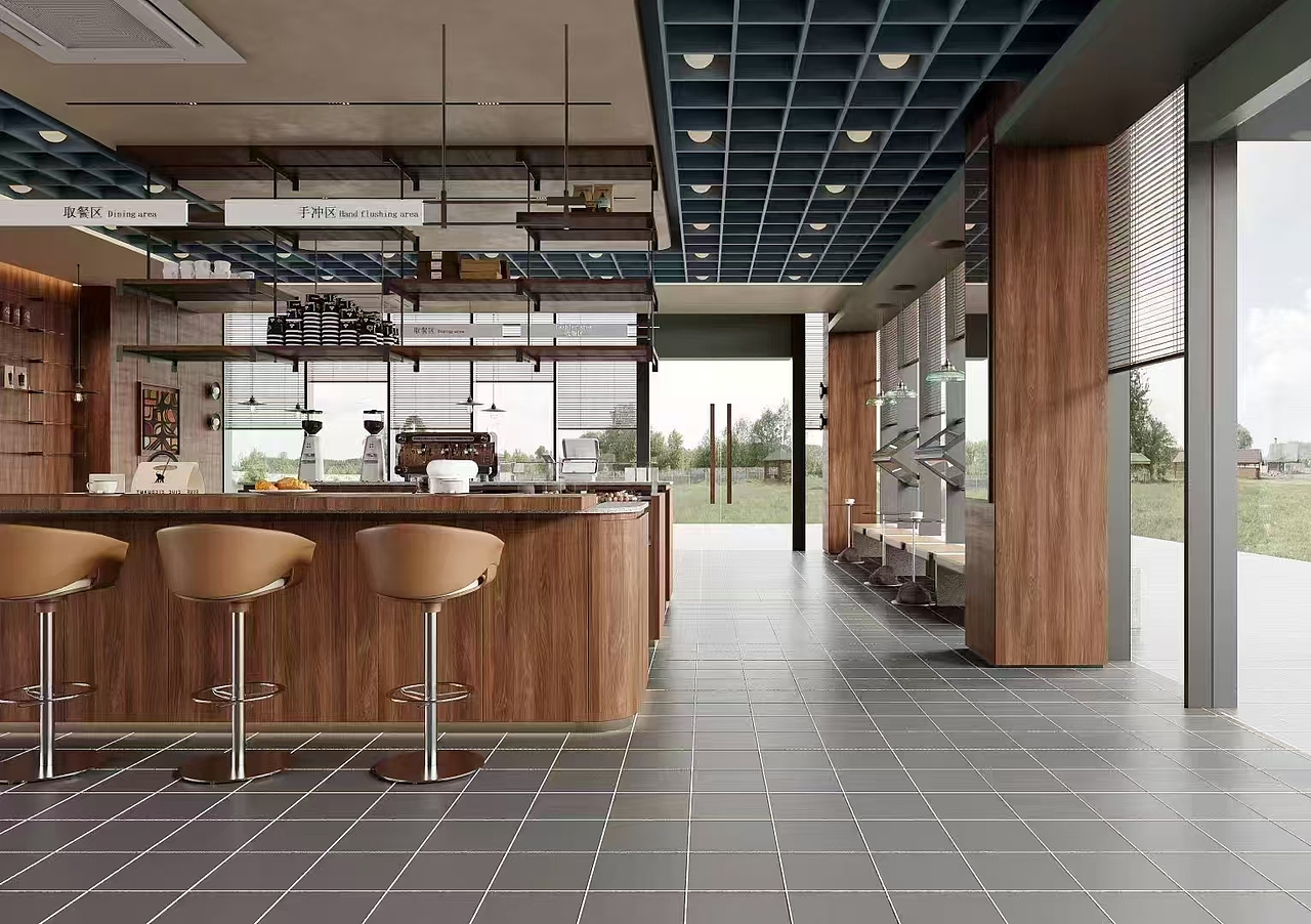 在原木里邂逅绿意,于咖啡中品味生活