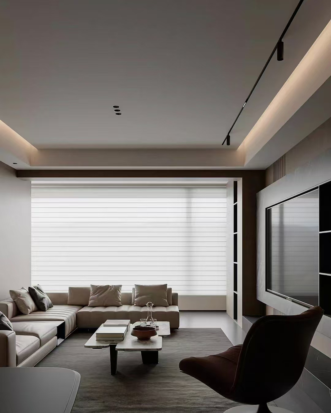 大平层意式极简，沉稳克制高级感满满（图ZMzgzMjgzMTYw） - 家装设计 - 站酷设计师吴瑶爱设计原创素材 - 站酷ZCOOL